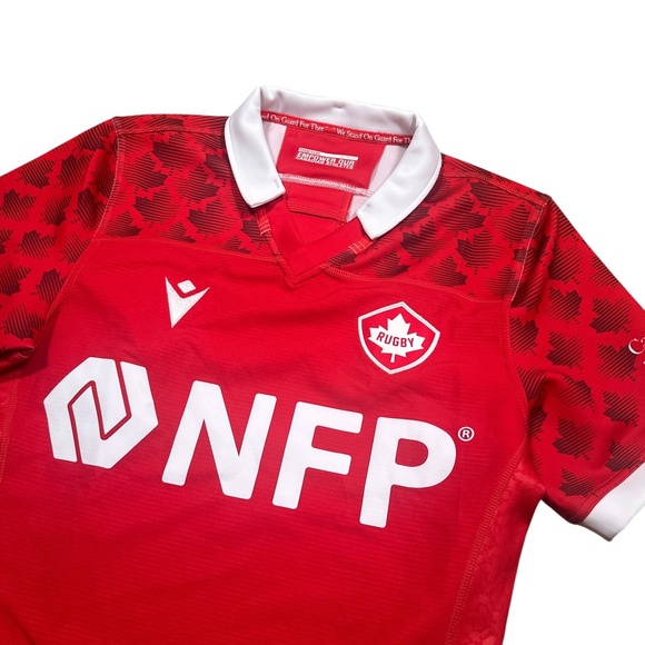 Macron Team Canada Womens Rugby WXV 2023 Red Jersey Womens Large - Picture 3 of 12